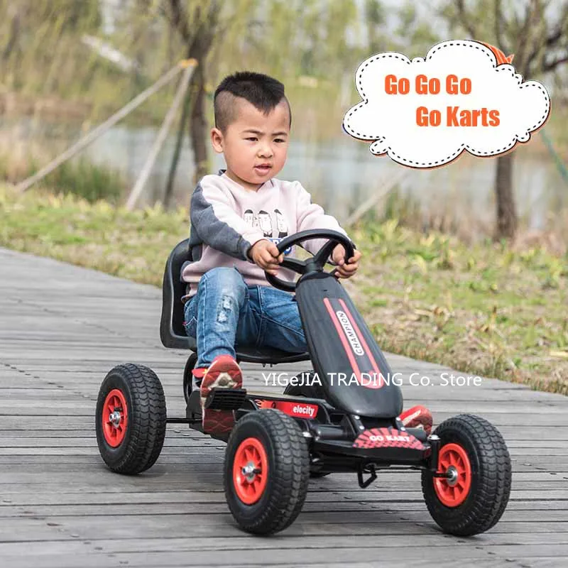 

4-колесный детский педальный картинг, детский велотренажер с надувными резиновыми шинами