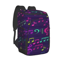 Protable Insulated Thermal Cooler Waterproof Lunch Bag Music Notes And Clef Picnic Camping Backpack Double Shoulder Wine Bag