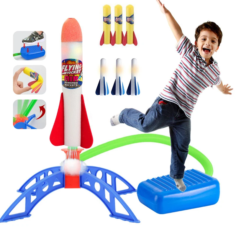 

Воздушные прессованные игры в ракеты с педалью для спорта на открытом воздухе детская Лига лаунчер шаговый насос для скейтбординга детская Семейная Игра с ногами