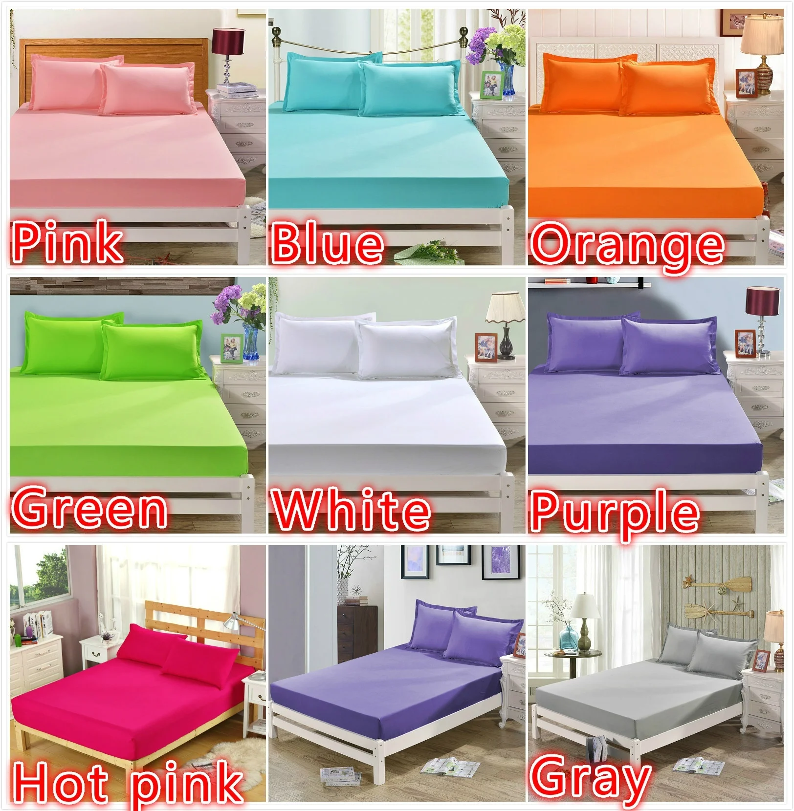 Full Elastic Includes Flat Sheet Luxury Super Silky Soft Brushed Microfiber Deep Pocket Fitted Sheets Pillowcase Bed Set Solid | Дом и сад