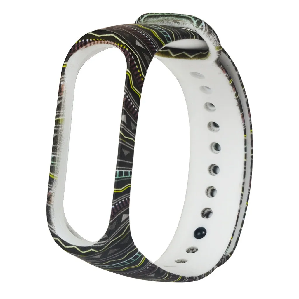 D 1 шт., ремешок с принтом для mi Band 4, ремешок, браслет, запасная часть, Смарт-часы, ремешок на запястье для Xiao mi, браслет, умные аксессуары - Цвет: D