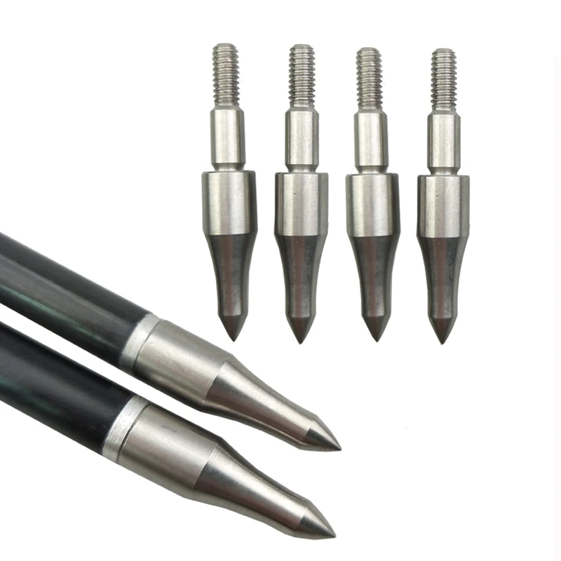 

1.74inch Archery Shooting 125grain Practice Arrowheads 7.8mm Diameter Thread 8-32 For Carbon Fibergrass Arrows Accessories