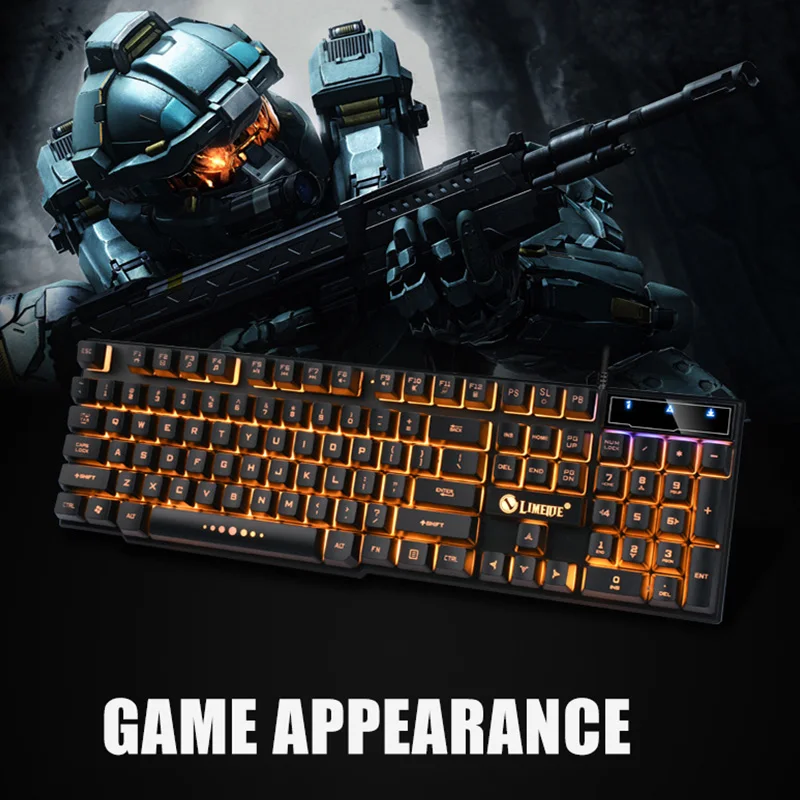 Проводная игровая клавиатура с подсветкой механическая радужной USB 104