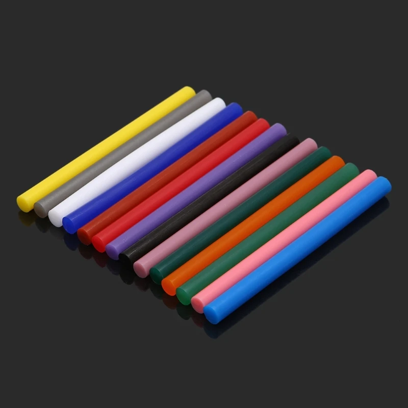 

14pcs Hot Melt Glue Stick Mix Color 7mm Viscosity For DIY Craft Toy Repair Tools