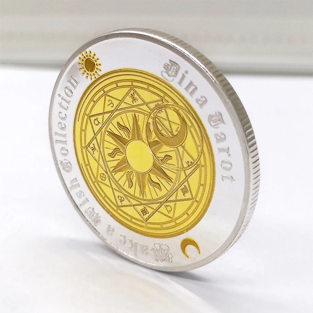 Таро Серебряная Золотая монета Созвездие фэн шуй ремесла Волшебные счастливые