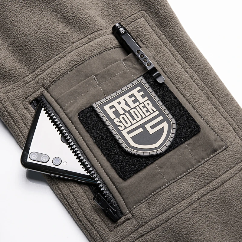 Мужская флисовая рубашка FREE SOLDIER теплая уличная с начесом на осень и зиму