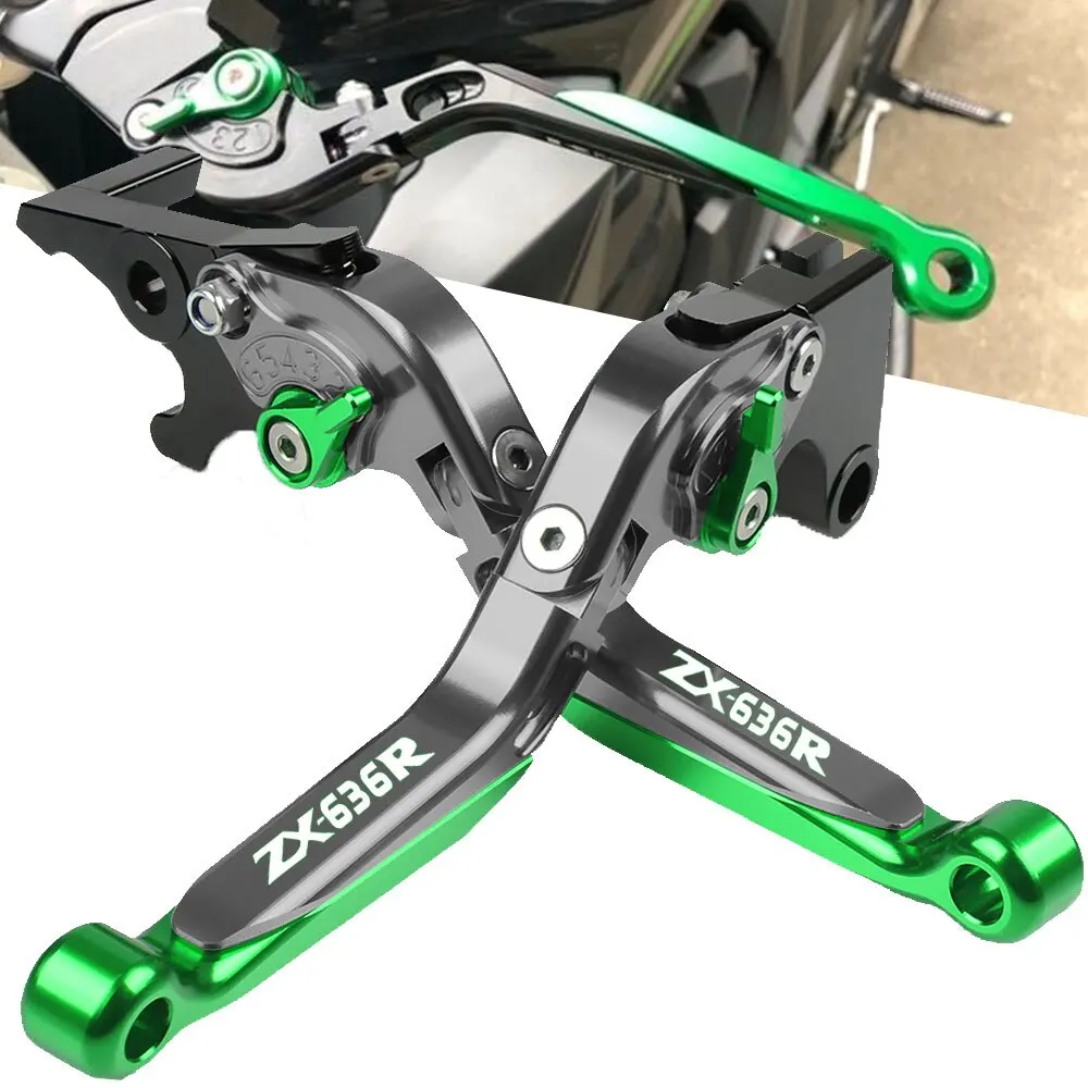 

Регулируемые складные алюминиевые рычаги тормоза сцепления для KAWASAKI ZX636R ZX-636R ZX 636R 2005-2006