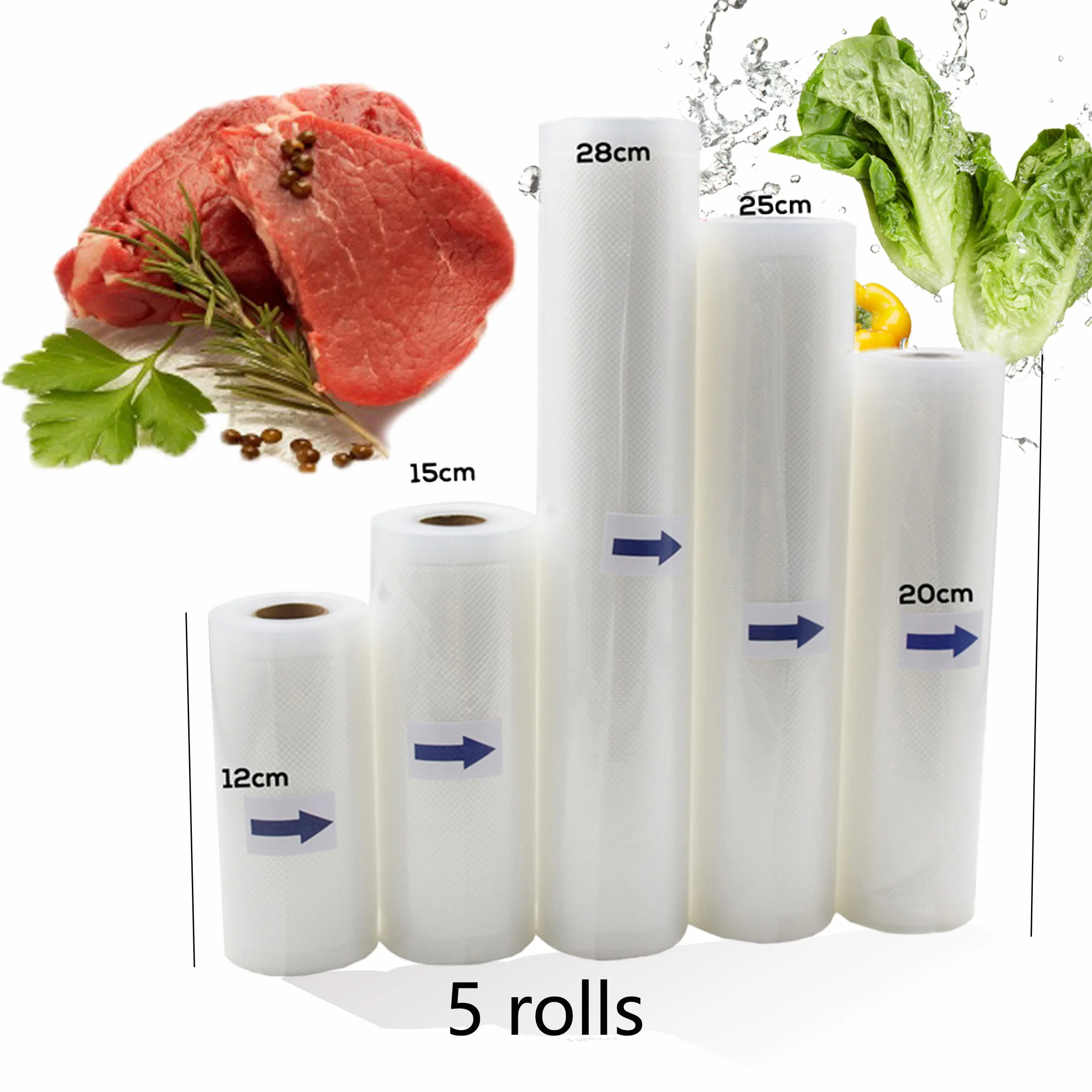 BPA Бытовая Вакуумная сумка для хранения пищевых продуктов, упаковочная машина, вакуумный упаковщик для пленки, обертка, пищевая упаковка, 1 рулон - Цвет: 1lot