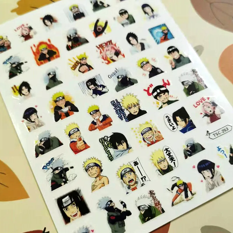 

Newest Japanese Anime Design 3D Self Adhesive Decal Slider DIY Decorations Tools Nail Stickers TSC series 253