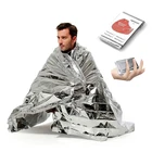 Спальный мешок из фольги, водонепроницаемый, для чрезвычайных ситуаций, спасательный ковер, тепловое одеяло, походный военный коврик, товары для кемпинга