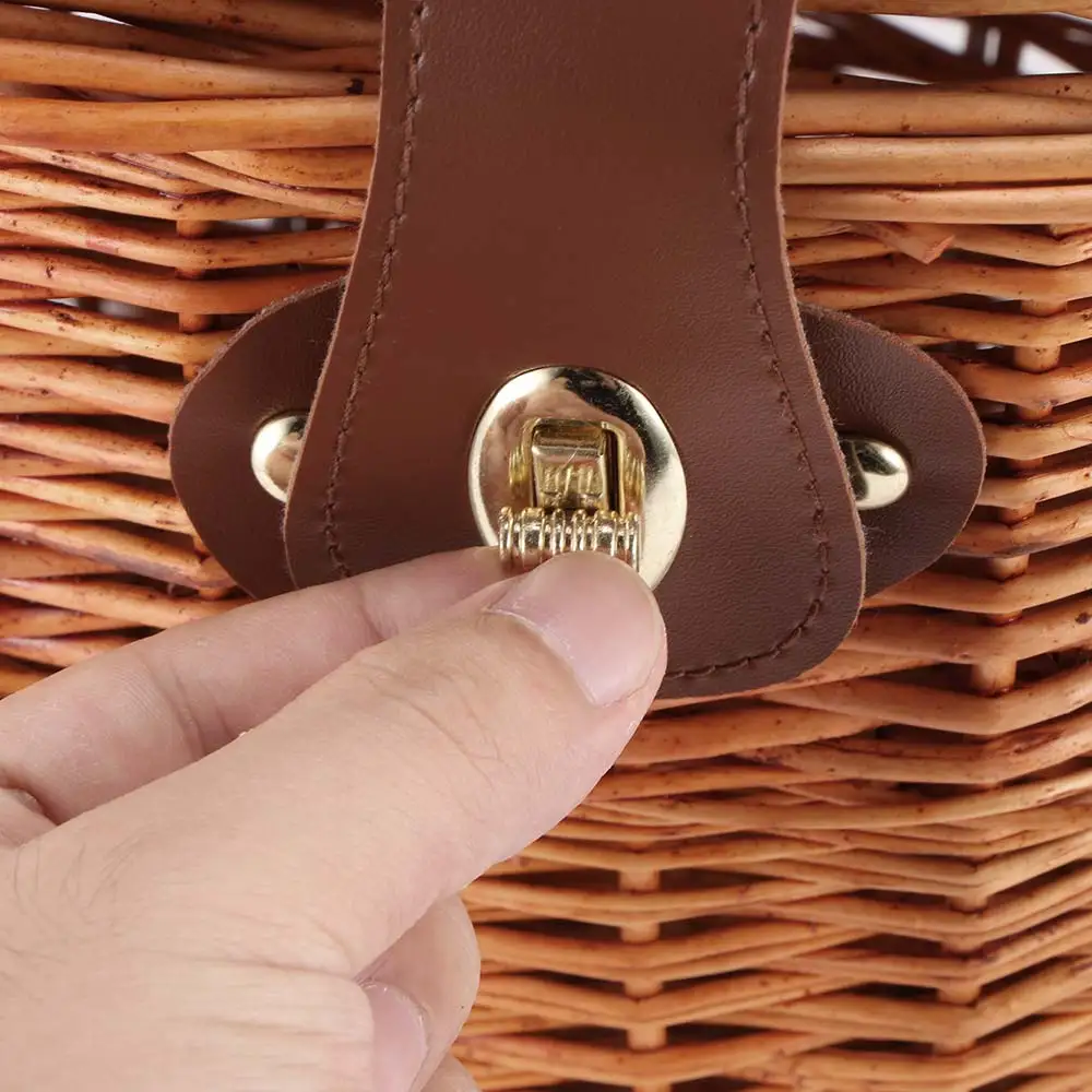 Передняя корзина для велосипеда плетеная горного и дорожного с кожаным ремнем