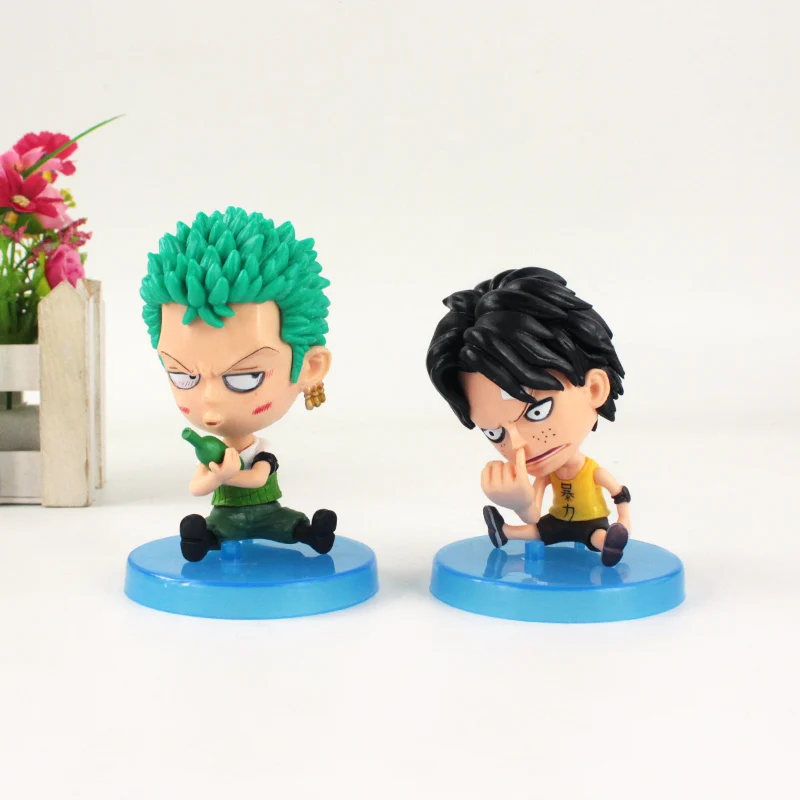 8 шт./компл. 5 10 см аниме фигурки соломенная шляпа пират Q Ver. Luffy Ace Sabo Nami Robin Zoro Sanji