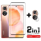 Изогнутое 3d-стекло 2 в 1 для Huawei Honor 50  50 pro 60, Защитная пленка для объектива камеры, Защитное стекло для Hawei Honor50 50pro