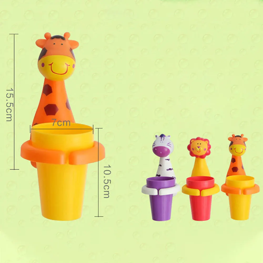 

Creative Suction Cup Toothbrush Holder Baby Children Kids Toothbrush Sucker Cute Animal Giraffe Pig Dental Care Cup