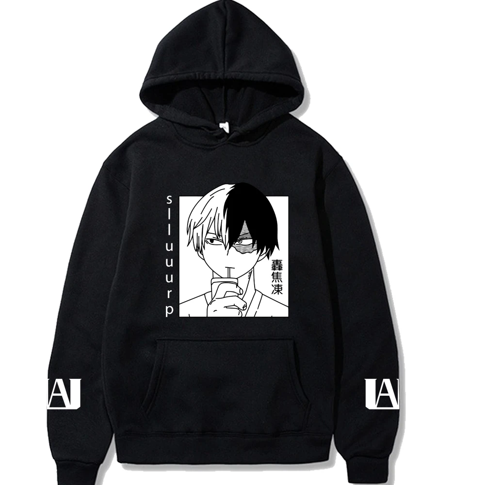 

Japanese anime My Hero Academia - Todoroki Shoto Hoodie Men Funny Japanese Anime Streetwear Harajuku Image Hoodies Unisex Male