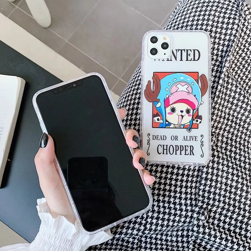 

One Piece Japan Anime Luffy Tony Chopper soft tpu Case For iPhone 11 11Pro max 7 8 Plus X XS Max Xr Soft Phone Cover