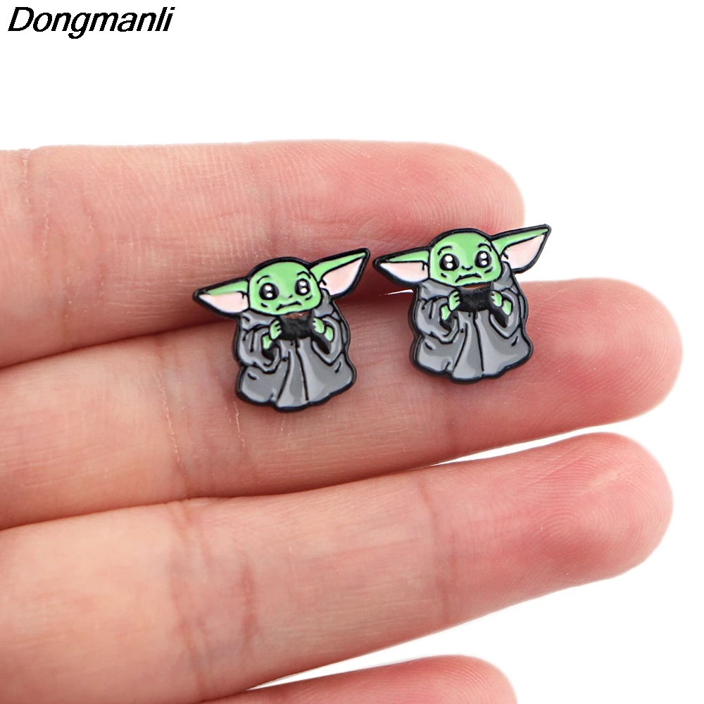 LT958 Disney Yoda Baby Mickey Stitch Cute Earrings For Womans Kids Party Fashion Jewelry Gifts Friends wholesale | Украшения и
