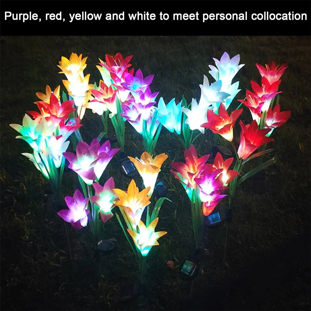 

2pcs Solar Lights Outdoor Garden IP65 aterproof Decorative Lamp 600AMH Solar Power Yard Lawn Path Weddin