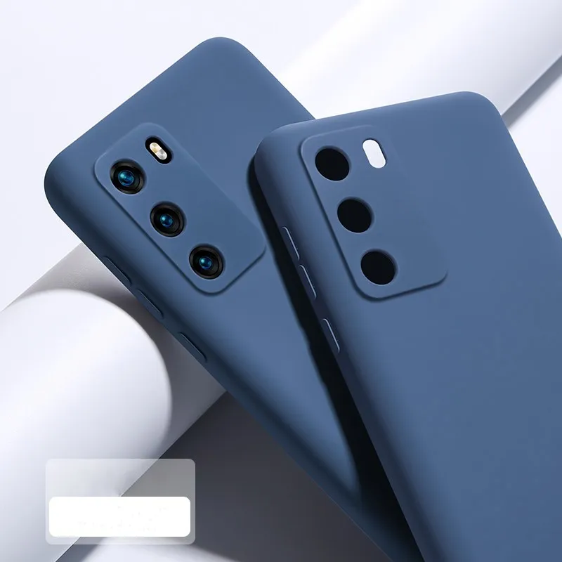 

For Huawei P20 P30 P40 Pro Lite Mate 20 30 40 Pro Case Original Liquid Silicone Cover For Huawei Nova 7 8 SE Honor 30 ro Coque