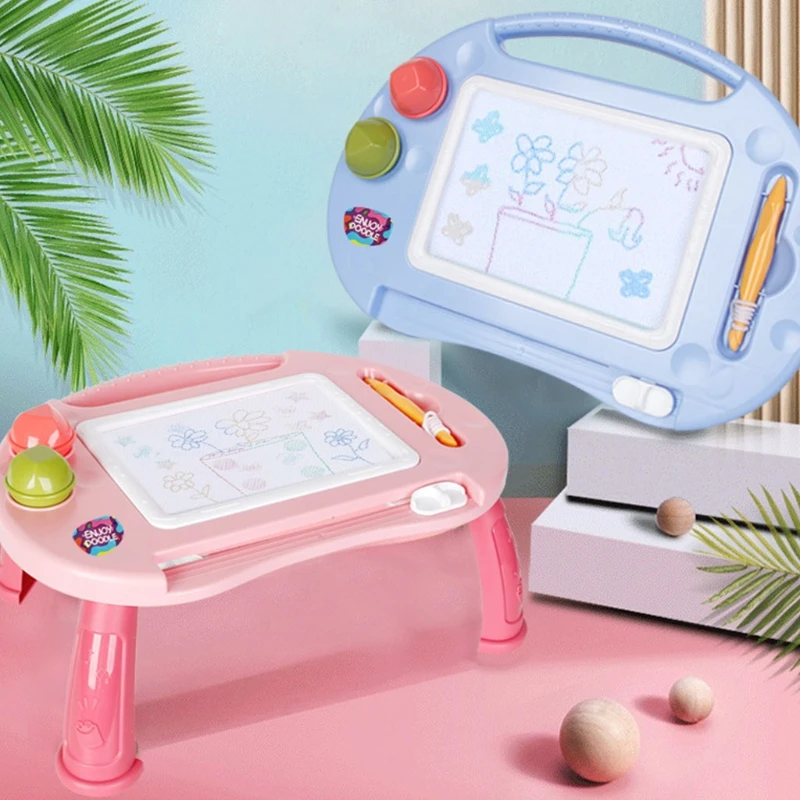 

Doodle Drawing Board 2-3 Year Old Girls and Boy Educational Toys 6.29x10.23x15.35Inch, Pink/Blue