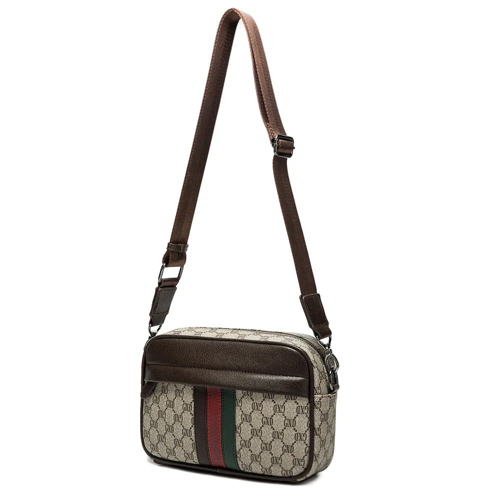 new fashion men small square messenger bag luxury brand design leather shoulder crossbody bag for male travel handbag and purse free global shipping