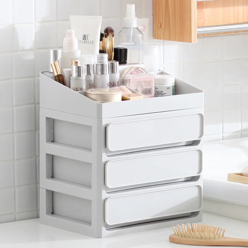 Ящик косметический ящик для хранения комод Органайзер настольный пластиковый