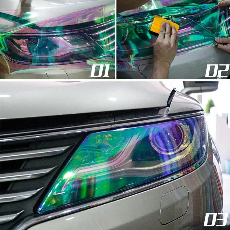 

Holographic Pearl White Glossy Color DIY Car Stickers Car Motorcycle Body Films Vinyl Car Wrap Sticker Decal Air Release Film