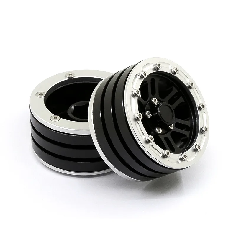 

4Pcs Metal 1.9 Beadlock Wheels Rims for 1/10 RC Crawler Axial SCX10 SCX10 II 90046 AXI03007 Traxxas TRX4 RC4WD D90