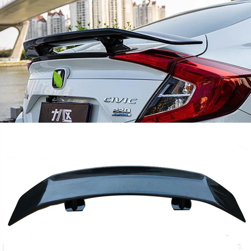 

CEYUSOT FOR Universal Sporty Spoiler Honda Civic 2006-2020 New Old Civic Sedan Car Trunk Rear Wing Tail Accessories Decorate