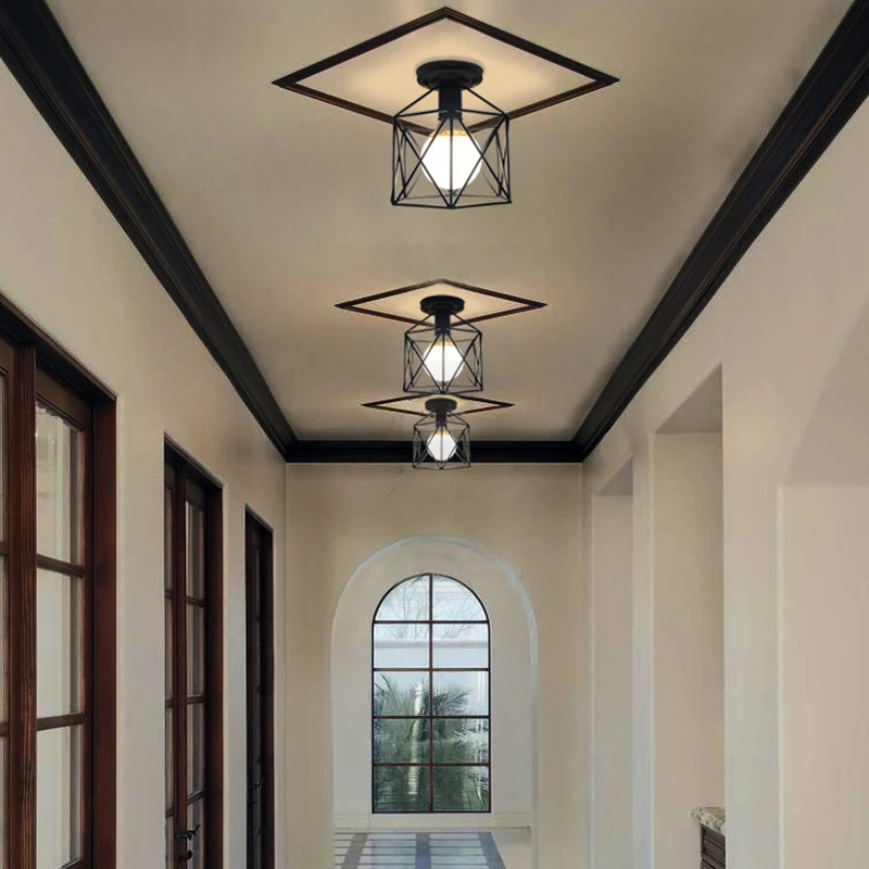 Винтажная подвесная железная люстра подвессветильник ильник для прихожей