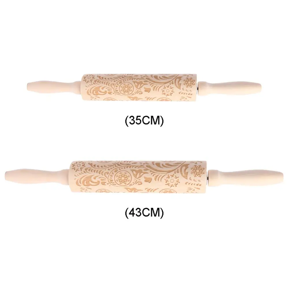 

Christmas Embossing Rolling Pin Baking Cookies Noodle Biscuit Fondant Cake Dough Engraved Roller Reindeer Creative Kitchen Tools