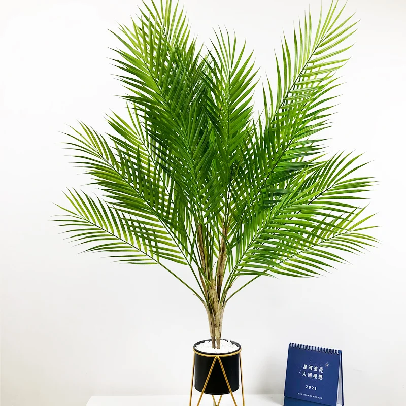 

96cm 13 Heads Tropical Artificial Palm Tree Large Plants Leaves Fake Palm Leafs Plastic Monstera Foliage for Office Decoration