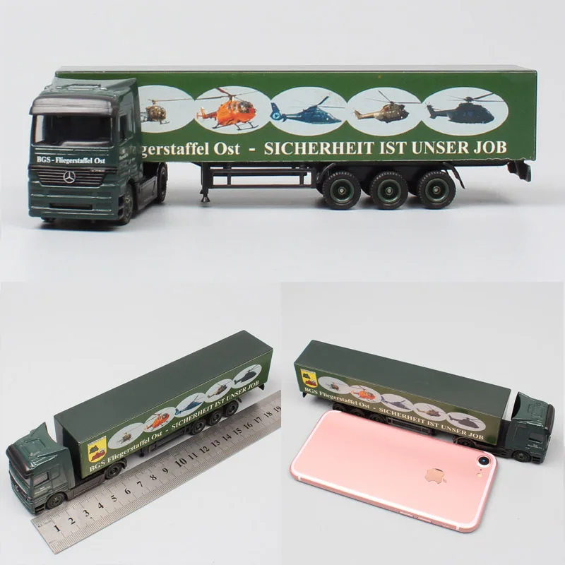 Purple 1/87 Scale Mini Small Germany Advertising AD Media container Cargo trailer tow Truck Diecasts& Toy Vehicles model Cars souvenir - Цвет: Purple