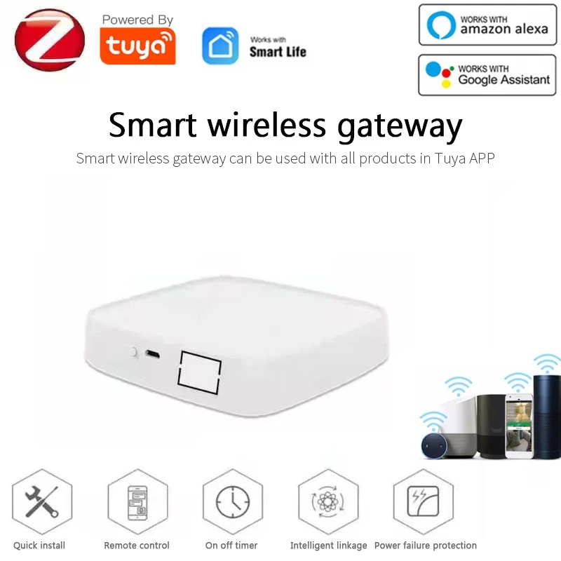 

Мост Tuya Zigbee для умного дома, хаб с дистанционным управлением через приложение Smart Life, работает с Alexa Google Assistant