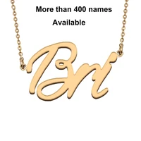 cursive initial letters name necklace for bri birthday party christmas new year graduation wedding valentine day gift