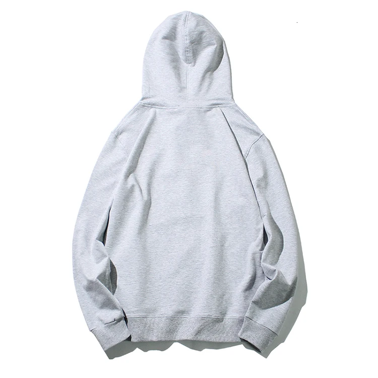 Мужской пуловер свободного кроя однотонная Толстовка большого размера с