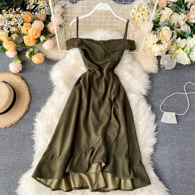 ZQLZ летнее сексуальное платье 2021 Новинка без бретелек рукавов винтажные Vestidos Mujer