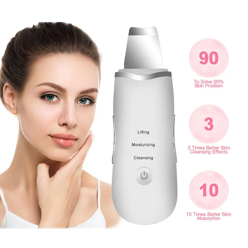 

Ultrasonic Skin Scrubber Deep Face Cleaning Machine Peeling Shovel Facial Pore Cleaner Face Skin Scrubber Lift Beauty Device