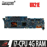 asepcs ux21e laptop motherboard for asus ux21e ux21 test original mainboard 4g ram i7 2677mi7 2640m