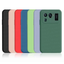 For Xiaomi Mi 11 Ultra Case Mi 11 Lite Pro Shockproof Bumper Liquid Silicone Soft Phone Back Cover For Xiaomi Mi 11 Ultra Case
