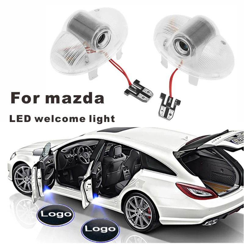 

2pcs is suitable for Mazda CX-9 CX9 A8 RX8 6 8 car door LED welcome light door open atmosphere light projection decorative light