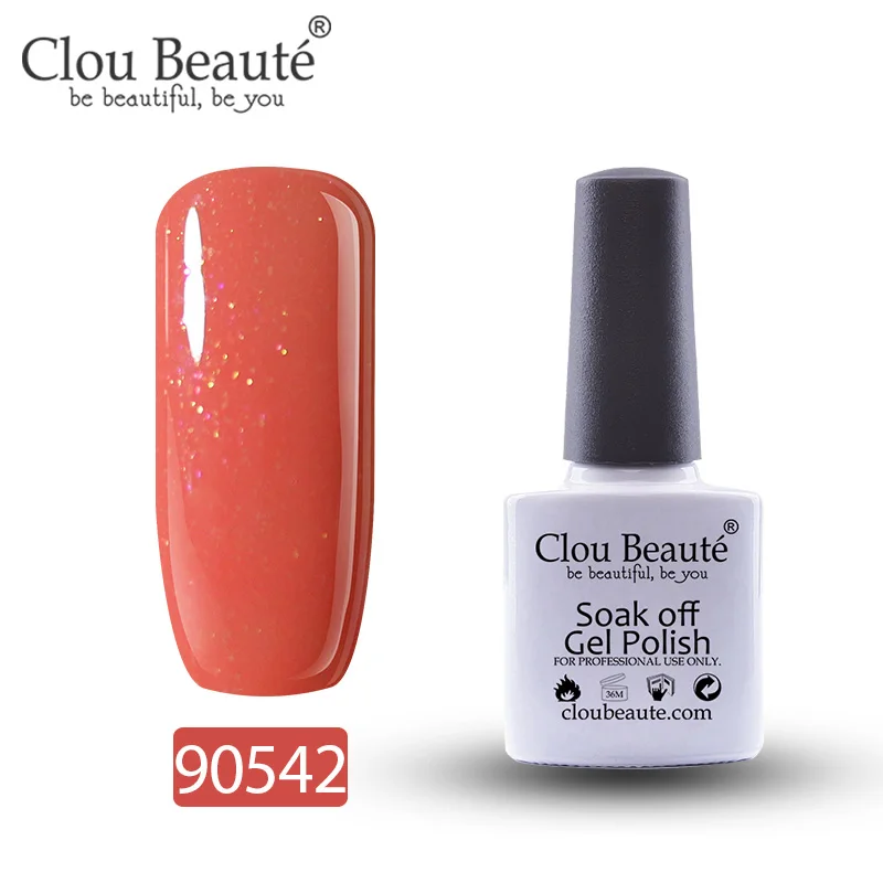 90542 Гель-лак для ногтей Clou Beaute 79 цветов полуперманентный замачивающийся лак для ногтей маникюрный УФ СВЕТОДИОДНЫЙ Цветной Гель-лак 10 мл серия Nude - Цвет: 90542