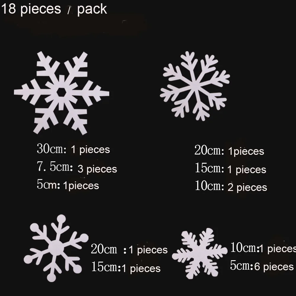 18 цветов изысканная поддельная Снежинка пенопластовые снежинки стеклянное