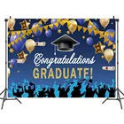 Фон для студийной фотосъемки с изображением синего флага выпускного карнавала