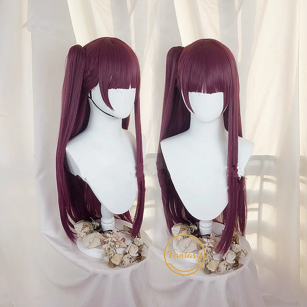 Для девочек на фронте Косплэй короткий красный парик ролевая игра синтетический