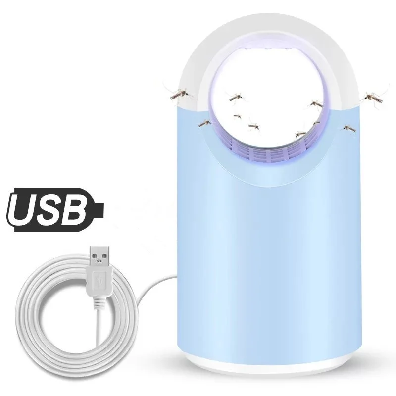 Синий Москитный убийца USB электронный москитный светильник катализатор бесшумный домашний светодиодный насекомый ловушка для насекомых Zapper дноуглубление без излучения - Цвет: Синий