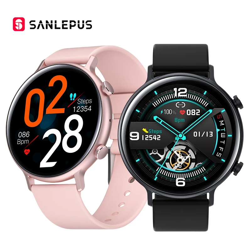 

Новинка 2022, Смарт-часы SANLEPUS для женщин и мужчин, Смарт-часы с циферблатом, часы с отображением пульса и кислорода в крови для Samsung, Apple, Android