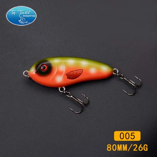 2 hooks 80mm 005 Бесплатный проезд рыболовные снасти рывок приманки рыболовную приманку голубка( 80 мм 25 г- 8/pcs-8/цвет- раковина - Цвет: 2 hooks 80mm 005