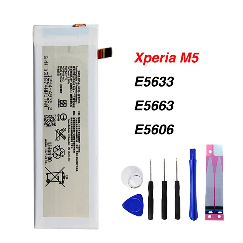 

Оригинальный 2600 мА/ч, AGPB016-A001 батарея для Sony Xperia M5 E5633 5663 5606