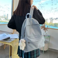 fashion women preppy style soft nylon backpack female schoolbag for teenage girls striped mochila waterproof rucksack